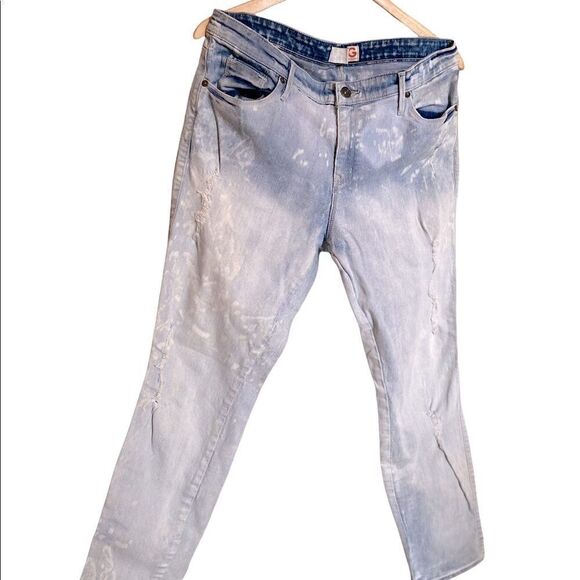 G BY GUESS Acid Washed Straight Leg Jeans Size 32 - Picture 1 of 6